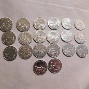 COPY - Vintage Sunoco Car Coins Series 1 Antique Car Coins Lot of 20 Coins